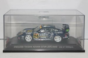 ▽ EBBRO エブロ 1/43 PORSCHE ポルシェ END LESS TAISAN タイサン ADVAN アドバン GT3R JGTC2002 one of 3000pcs.　#24 BLUE M. 370