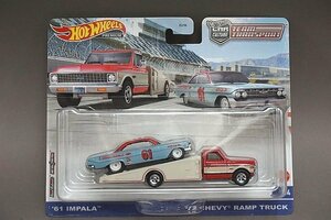 Hot Wheels ホットウィール 1/64 積載車両 ’61 インパラ トランスポーター ’72 シェビー ランプ トラック チームトランスポート HKF40