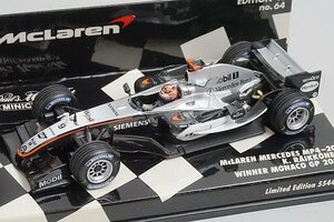 PMA ミニチャンプス 1/43 McLaren Mercedes マクラーレン メルセデス MP4/20 モナコGP 2005 K.ライコネン #9 530054319