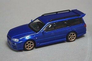 POP RACE ポップレース 1/64 NISSAN 日産 ステージア　改 GTR R34 Stagea Bayside Blue ベイサイドブルー PR64-NR34-STBL