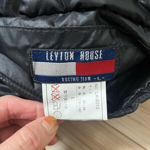 LEYION HOUSE レイトンハウス ダウンジャケット リバーシブル ロゴ刺繍入り アウター メンズ90s ブルー サイズLの画像5