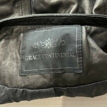 GRACE CONTINENTAC グレースコンチネンタル ライダースジャケット　ラム　羊革 ノーカラー ショート丈　ブラック　サイズ38_画像5