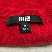 UNIQLO ユニクロ カシミア100% Vネック セーター レディース　レッド　サイズM ニット_画像5