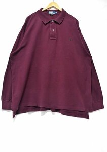 @美品 ラルフローレン RALPH LAUREN 長袖ポロシャツRB655 XXL ビックサイズ アメリカ古着