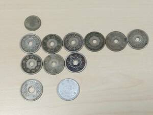 [ sending 140 jpy ~]10 sen coin together *12 sheets * Taisho 4 year 9 year 10 year 11 year 12 year / Showa era 2 year 3 year 4 year 9 year 16 year silver coin old coin collection 