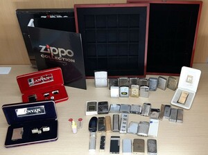 #25851A ライターおまとめ39個セット ZIPPO 20個収納ディスプレイケース2点 バインダー ディオール ジッポー ジバンシィ ランセル 喫煙道具