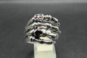 極　美品　15号　アルテミスクラシック　スカル　ハンド　リング　指輪