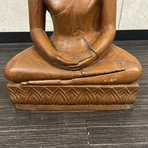 仏陀 ブッダ 仏像 木彫り 彫刻 置物 高さ約54cm 重量約4.8kg オブジェ インテリア　012904w/T21（120）_画像7