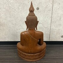 仏陀 ブッダ 仏像 木彫り 彫刻 置物 高さ約54cm 重量約4.8kg オブジェ インテリア　012904w/T21（120）_画像3