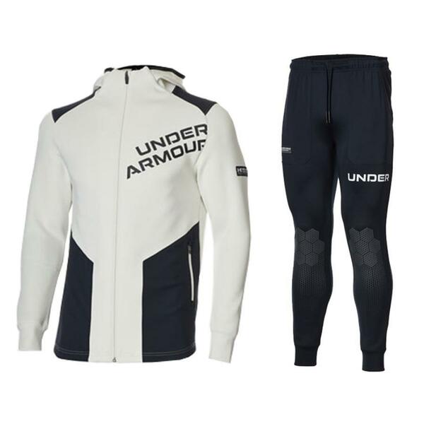 即決新品 MDサイズ UNDER ARMOUR スウェット上下セット セットアップ ストーン／ブラック アンダーアーマー