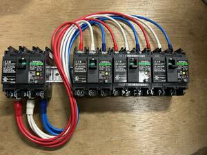 仮設ブレーカ　　30A 10A 5A 100v200v レール付き