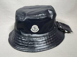 新品 本物 モンクレール MONCLER FRGMT ロゴ バケット ハット M 黒 ブラック帽子 サファリハット バケハ ロゴ フラグメント GENIUS