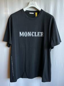 新品 本物 モンクレール MONCLER FRGMT ロゴ プリント Tシャツ XXL 黒 ブラック フラグメント GENIUS 藤原ヒロシ