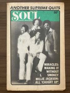 SOUL : America's Most Soulful Newspaper March 29, 1976　スプリームス、ミラクルズ、ミリー・ジャクソン　米国黒人音楽紙