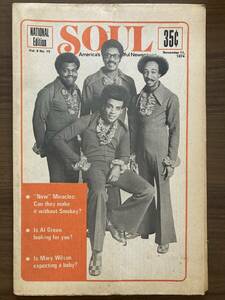 SOUL : America's Most Soulful Newspaper November 11, 1974　ミラクルズ、アル・グリーン、メアリー・ウィルソン ほか 米国黒人音楽紙