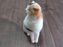 ＊obu＊ハンドメイド＊ 羊毛フェルト　三毛猫　猫　和猫　ねこ おすわり 手のひらサイズ_画像7