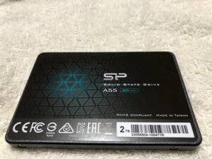 シリコンパワー SSD 2TB 3D NAND採用 SATA3 6Gb/s 2.5インチ 7mm A55シリーズ SP002TBSS3A55S25 ブラック
