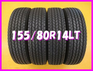 ◆送料無料 A1s◆　8分山　スタッドレス　155/80R14　88/86NLT　ヨコハマ　 IG91　冬４本　※プロボックス.サクシード等