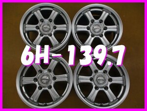 ■送料無料 A2s■　社外アルミ　15×6.0J+33　6H PCD139.7　ハブ径φ108　４本　シルバー系　※ハイエース用