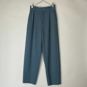 6 ROKU ロク KERSEY PANTS テーパードパンツ タックパンツ ボトムス スラック ウールパンツ BEAUTY&YOUTH UNITED ARROWS ブルー系 size 34