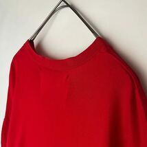 ADAWAS アダワス ワンピース ロングワンピース コットンワンピース 長袖 ロング丈 クルーネック チュニック サイドスリット レッド size 38_画像10