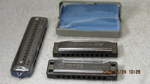  harmonica TOMBO| Yamaha mero code *BAROLAY in the case C style 3 piece set used 