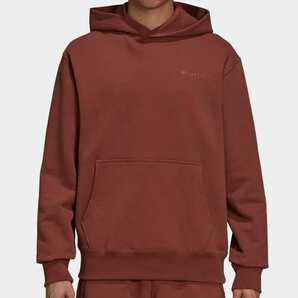 新品 adidas by Pharrell Williams PW Basics Hoodie XS 定価13,200円 BROWN ブラウン 茶色 無地 パーカー スウェット ファレル human 