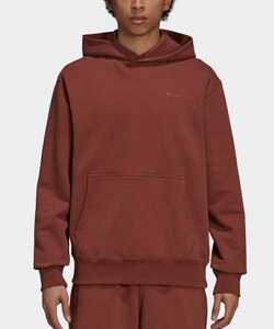 新品 adidas by Pharrell Williams PW Basics Hoodie XS 定価13,200円 BROWN ブラウン 茶色 無地 パーカー スウェット ファレル human 