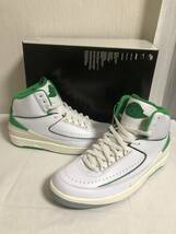 新品 NIKE JORDAN 2 RETRO 28cm LUCKY GREEN 定価22,550円 ナイキ ジョーダン 白 緑_画像1