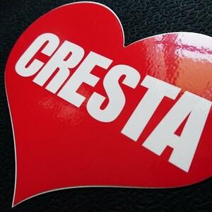 CRESTA HEART RED STICKER - クレスタ ハート レッド ステッカー / TOYOTA トヨタ JZX100 JZX90 1JZ ドリフト EASYSICKS イージーシックス