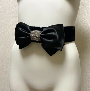  velour cloth satin ribbon rhinestone wide width belt black black formal dress for skirt for costume Mai pcs stage for 