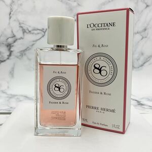 ●【売り切り】美品！L'OCCITANEロクシタン PIERRE HERME ピエールエルメ86FR FIGUIER&ROSE オードパルファム レディース香水 箱付属90ml