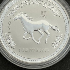 △エリザベスⅡ世 オーストラリア1ドル銀貨 2002年 馬 1オンス D△の画像3