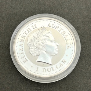 △E エリザベスⅡ世 オーストラリア1ドル銀貨 2002年 馬 1オンス△の画像1