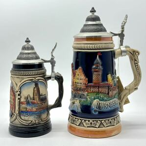 ZOLLER&BORN Beer Stein ビアジョッキ ビアグラス ビアマグ ビンテージ 蓋付 陶器 ドイツ製■兵庫県姫路市から c2 24-125の画像2