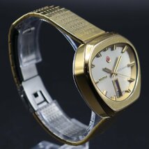 RADO ラドー NCC404 REF.11927 自動巻き 動作品ジャンク コブラケース 6時位置デイデイト スイス製 BAMBI社製ブレス アンティーク メンズ_画像4