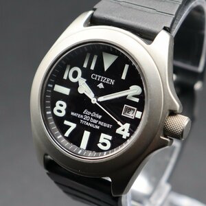 CITIZEN Eco-Drive PROMASTER シチズン エコドライブ プロマスター 7828-H09971 ソーラー チタン デイト 新品ベルト ヴィンテージ メンズ