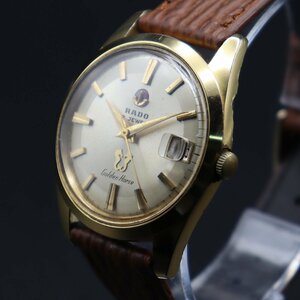 希少57石 RADO Golden Horse ラドー ゴールデンホース 343942 345602 自動巻 タツノオトシゴ 赤デイト 新品革ベルト アンティーク メンズ