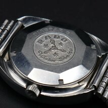 RADO DIASTAR ラドー ダイヤスター 自動巻き 超硬ケース 3面カットガラス タツノオトシゴ ジャンク RADOブレス アンティーク メンズ腕時計_画像8