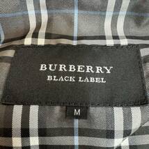 1円〜【美品】バーバリー ブラックレーベル M ナイロン フード付き ダウン ジャケット メンズ 黒 BURBERRY BLACK LABEL ノバチェック_画像6