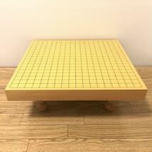 希少囲碁盤　綺麗な木目　脚付　盤厚4.5㎝（約1.5寸）碁石付き⑦_画像3