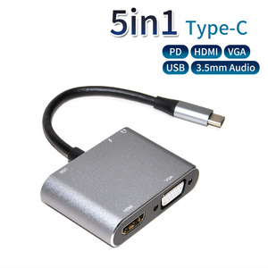 N Type-C ハブ 5in1 変換アダプター USB-C 4K＠30Hz HDMI
