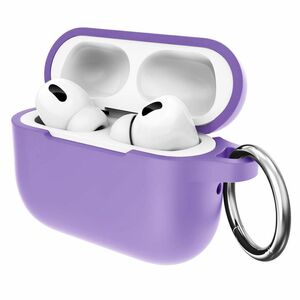  ★1点限定★Airpods pro2 シリコン ケース パープル エアポッズ シリコンケース AirPodsPro み