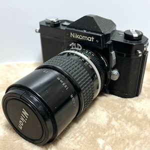 Nikomat★古い昭和のフィルムカメラ★アンティーク ニコン Nikon 日本製 ニコマート FT★NIKKOR 135mm 1:28 望遠レンズ 本体セット★レトロ