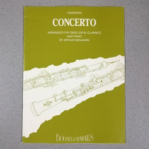 CIMAROSAchima Rosa oboe concerto CONCERTO import musical score oboe clarinet piano BOOSEY & HAWKES