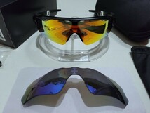 正規品 新品 偏光レンズ2枚付き OAKLEY RADAR EV PATH オークリー レーダー イーブイ パス Ruby Blue Polarized ポラライズド サングラス_画像6