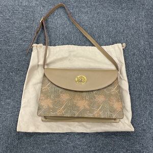 K1 ニナリッチ NINA RICCI セカンドバッグ ブラウン 茶 NR ロゴ ハンドバッグ ヴィンテージ