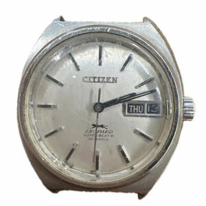 1円〜　CITIZEN LEOPARD シチズン レオパール スーパービート 自動巻き 4-720407-K 26石 豹 英デイデイト アンティーク メンズ腕時計　稼働