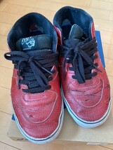 USED VANS HALFCAB バンズ ハーフキャブ レッド 蛇柄 スネーク US9 27 cm レア物 ビンテージ_画像1