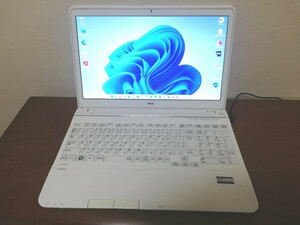 ホワイト、新品SSD、爆速仕様、i5、メモリ12GB、SSD256GB かなりの掘り出し物NEC LaVie LS550/H WIN11 OFFICE2021